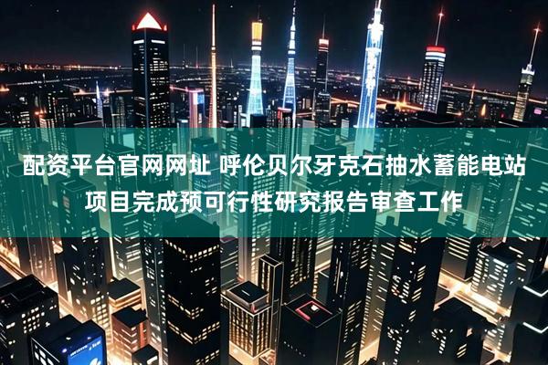 配资平台官网网址 呼伦贝尔牙克石抽水蓄能电站项目完成预可行性研究报告审查工作